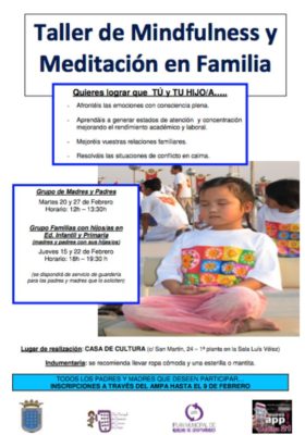 Taller de Mindfulness y Meditación Familiar en Medina del Campo.