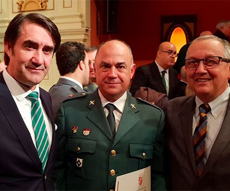  Garcia Aller junto al delegado de la Juinta en Segovia y el consejero de Fomento