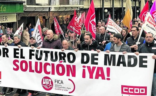 Una de las múltiples protestas llevadas a cabo por los empleados de Made. / P. G.