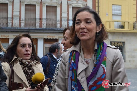 Reyes Maroto, esta mañana en Medina.