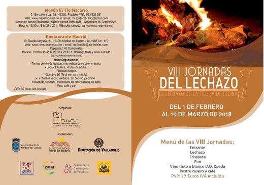 VIII Jornadas Gastronómicas El Lechazo de la Tierra de Medina del Campo.