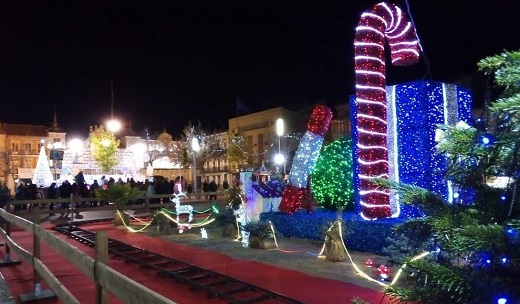 Plaza Mayor de Medina del Campo en Navidad 2018.