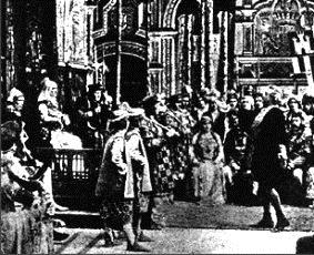 Fotograma de la película La vida de Cristóbal Colón y su descubrimiento de América (Gérard Bourgeois, 1916).