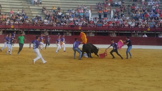 El cortador Pablo Martín “Guindi, de la localidad vallisoletana de La Pedraja, sufrió en el transcurso del concurso una cogida sin consecuencias.