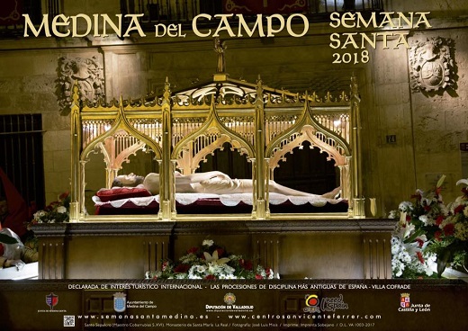 El cartel oficial de la Semana Santa de Medina del Campo del año 2018, Una fotografía del paso del Santo Sepulcro cuyo autor es Jose Luis Misis