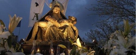 Virgen de las Angustias, en la Semana Santa de Medina del Campo.