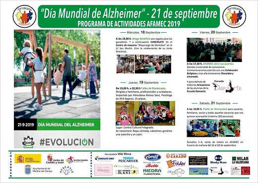 Programa de actividades desde el día 18 al 21 de septiembre de 2019. (puede ampliarse)