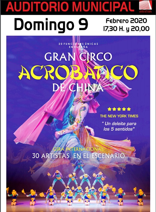 El Auditorio Municipal de Medina del Campo saca a la venta las entradas para el espectáculo ‘Dream Journey’ del Gran Circo Acrobático de China.