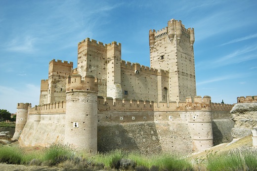 Castillo de la mota. Medina del Campo recibe un 8% más de turismo receptor en los primeros meses del año 2019.