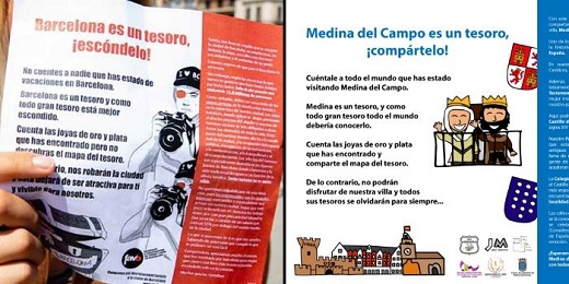 Medina del Campo responde al flyer "Antiturismo" de Barcelona.