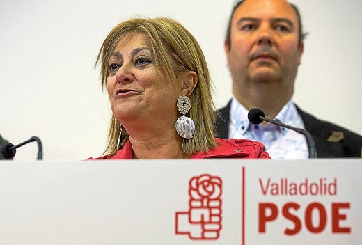 Teresa López, en una imagen de archivo durante un acto del PSOE de Valladolid. - ICAL
