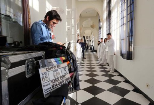 El rodaje ocupó el Palacio de las Salinas durante tres días