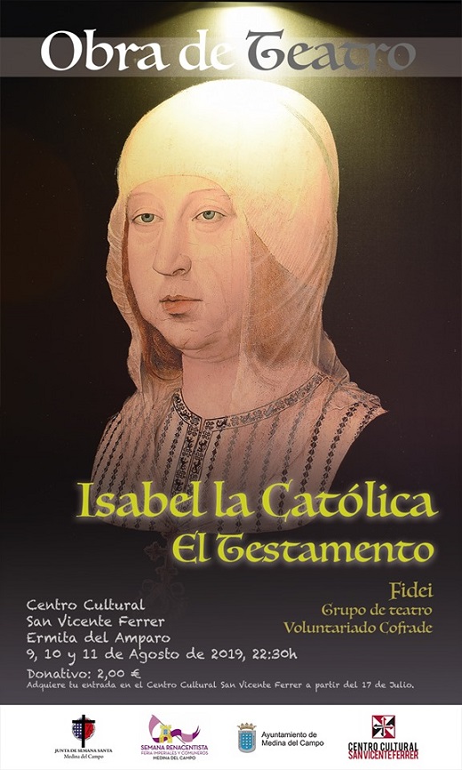 Cartel obra de teatro "Isabel la Católica El Testamento".