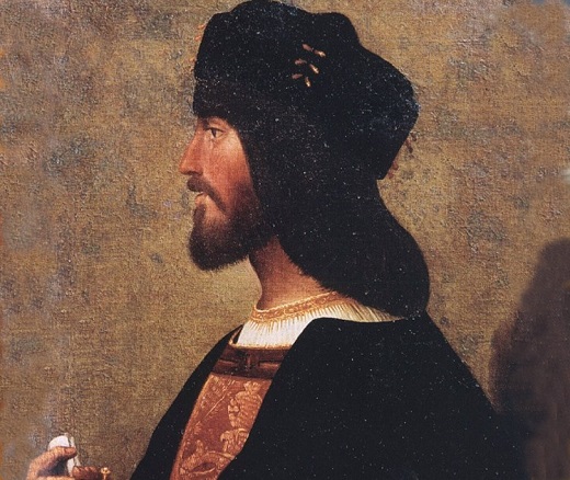 Retrato de César Borgia posiblemente basado en un original de la época, que hizo Bartolomeo Veneto/Imagen: dominio público en Wikimedia Commons