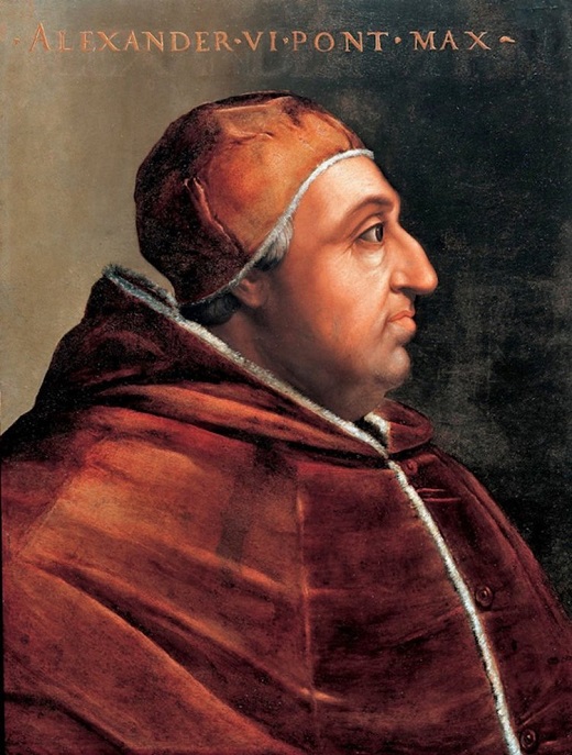 Rodrigo de Borja, el papa Alejandro VI (Cristofano dell’Altissimo)/Imagen: dominio público en Wikimedia Commons