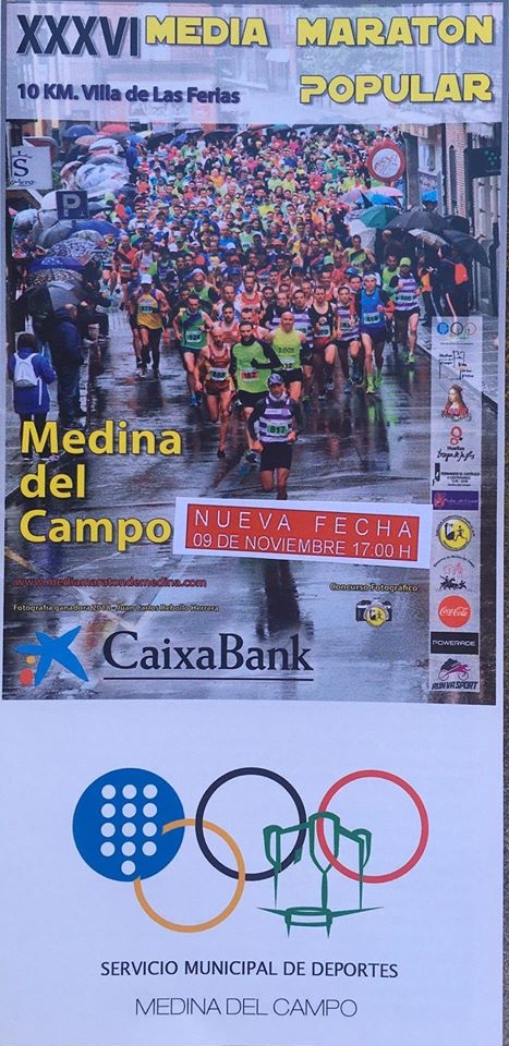 Cartel XXXVI media maratón popular.