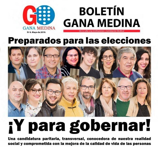 Cartel candidatos al ayuntamiento de Medina del Campo