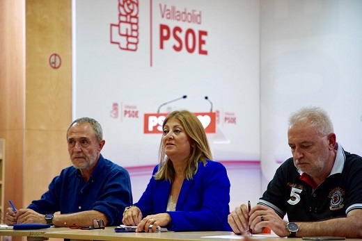 La secretaria general del Psoe de Valladolid, Teresa López, preside la reunión de la Ejecutiva Provincial del Psoe - ICAL