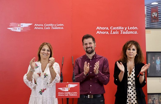 Teresa López junto a Luis Tudanca y Patricia Gómez / ICAL