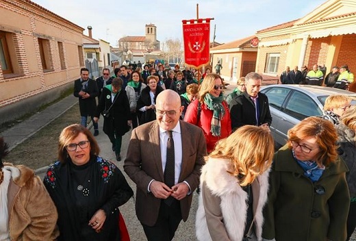 Carnero en la celebración de las Águedas de Bobadilla (Foto: Diputación de Valladolid).