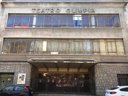 Visita del alcalde de Medina del Campo, Guzmás Gómez Alonso al Teatro Olimpia.