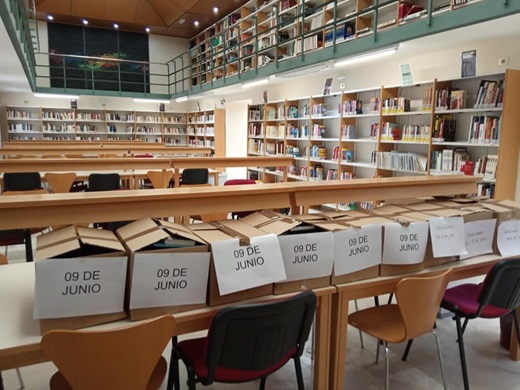 Biblioteca de Medina del Campo durante la Fase 2 // Imagen: Biblioteca Municipal