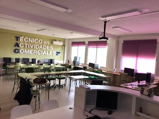 Una de las aulas del Centro Integrado de Formación Profesional de Medina del Campo / Cadena SER
