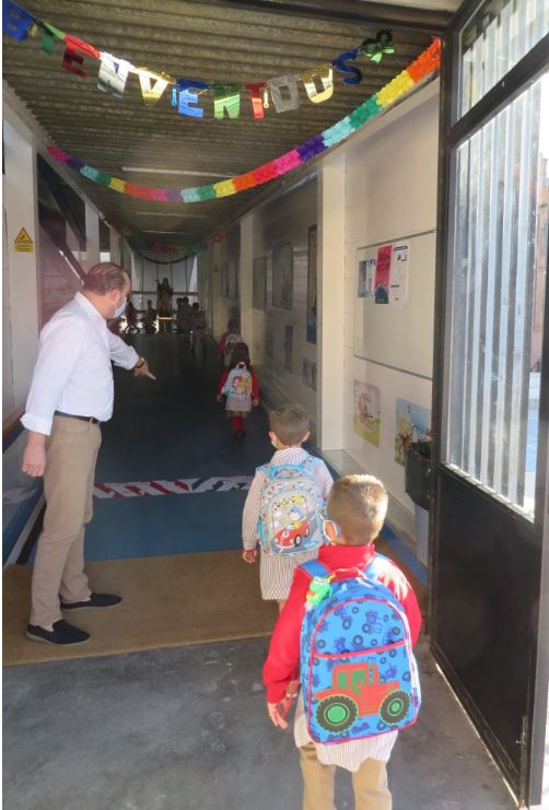 Medina del Campo: El curso de 1º de educación infantil del Colegio San Juan de la Cruz en cuarentena.