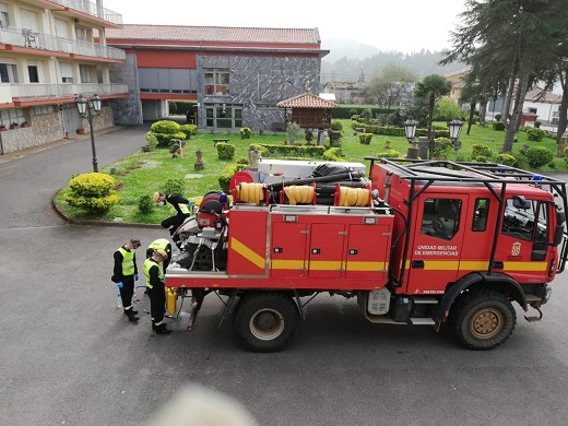 Unidad Militar de Emergencias del regimiento Villaviciosa este miércoles en Laguna y Medina del Campos