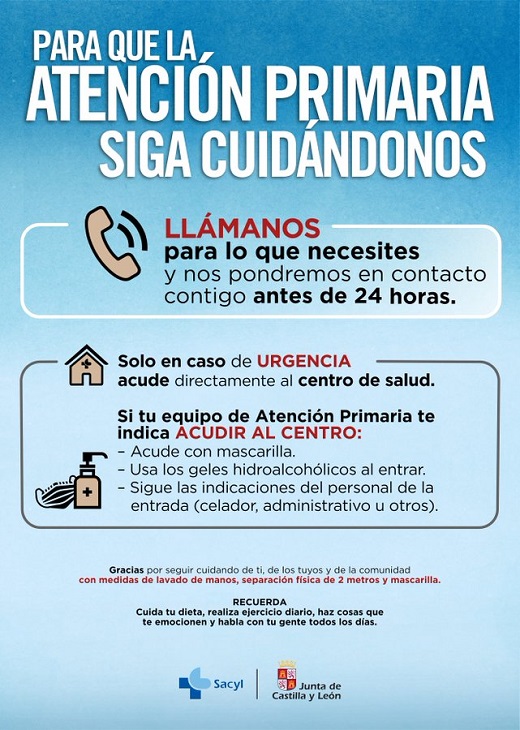 Comunicado del Centro de Salud de Medina del Campo.