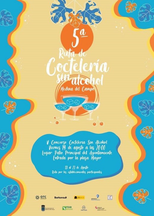 Cartel 5ª Ruta de coctelería sin Alcohol en Medina del Campo