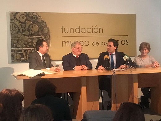 D. Antonio Sánchez del Barrio, Director de la Fundación Museo de las Ferias, D. Severiano Hernández Vicente, Subdirector General de los Archivos Estatales del Ministerio de Cultura y Deporte. D. Guzman Gomez Alonso, Alcalde Ayuntamiento de Medina del Campo y Presidente de las Fundaciones Simón Ruiz y Fundación Museo de las Ferias y Dª Cristina Emperador Ortega, Directora del Archivo de la Real Chancillería de Valladolid.