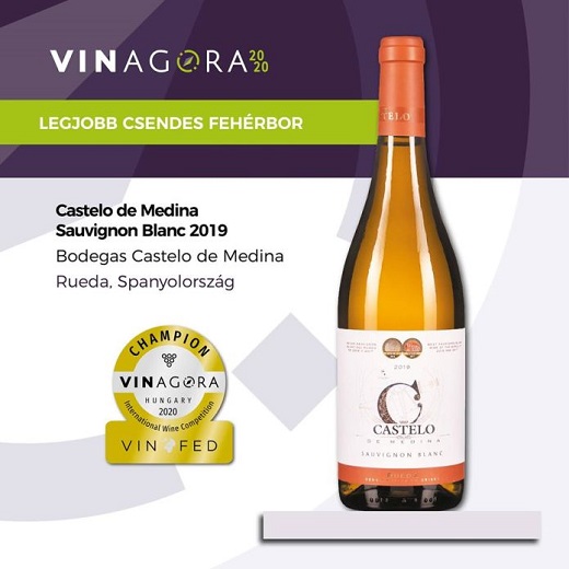 El Castelo de Medina Sauvignon Blanc 2019, elegido Mejor Vino Blanco en Hungría.