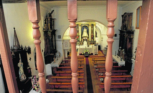 Vista interior del templo de Velascálvaro desde su coro.