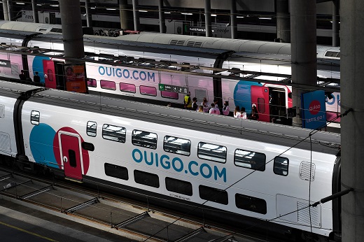 Trenes de Ouigo, este viernes en Madrid Puerta de Atocha Pierre-Philippe Marcou / AFP
