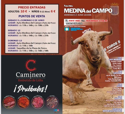 Cartel Tauromaquia Corte Puro en Medina del Campo