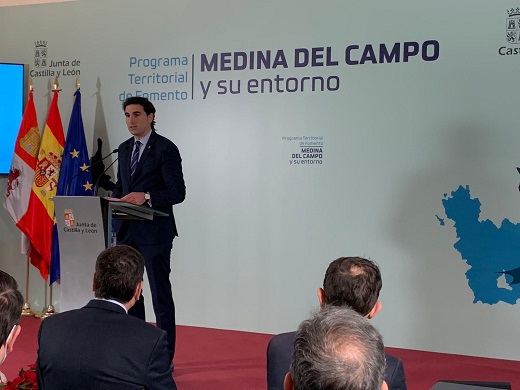 El presidente de la Junta de Castilla y León, Alfonso Fernández Mañueco, ha presentado el Programa Territorial de Fomento para Medina del Campo y su entorno 2021-2024