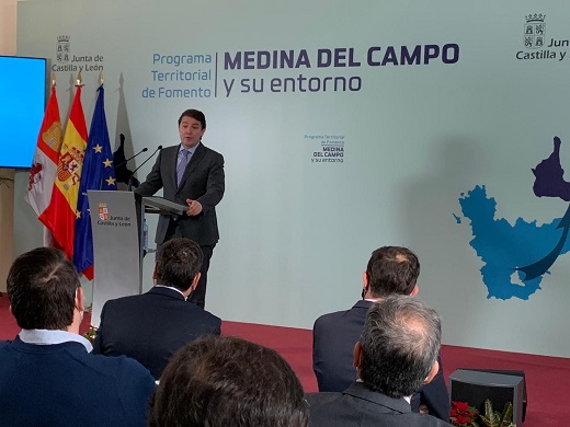 El presidente de la Junta de Castilla y León, Alfonso Fernández Mañueco, ha presentado el Programa Territorial de Fomento para Medina del Campo y su entorno 2021-2024