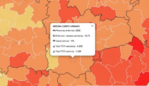 Solo 2 PCR positivas durante los tres primeros días del año en Medina del Campo