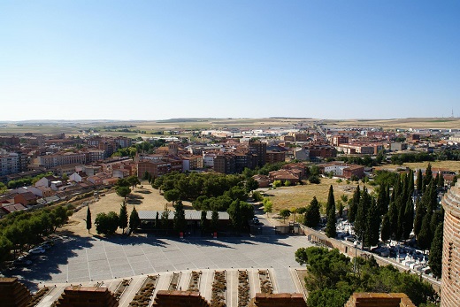 Vista desde la torre del Castillo de la Mota del Centro de Recepción de Visitas de Medina del Campo.