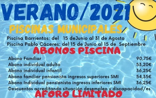 El Consistorio elimina los vales por baño, así como los bonos sociales para la piscina municipal y retoma, como en años previos a la pandemia, los bonos tradicionales 