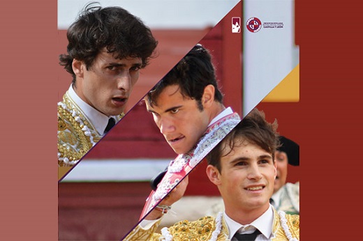 Antonio Grande, Pablo Jaramillo y Sergio Rodríguez, los tres novilleros del desafío ganadero de Medina del Campo