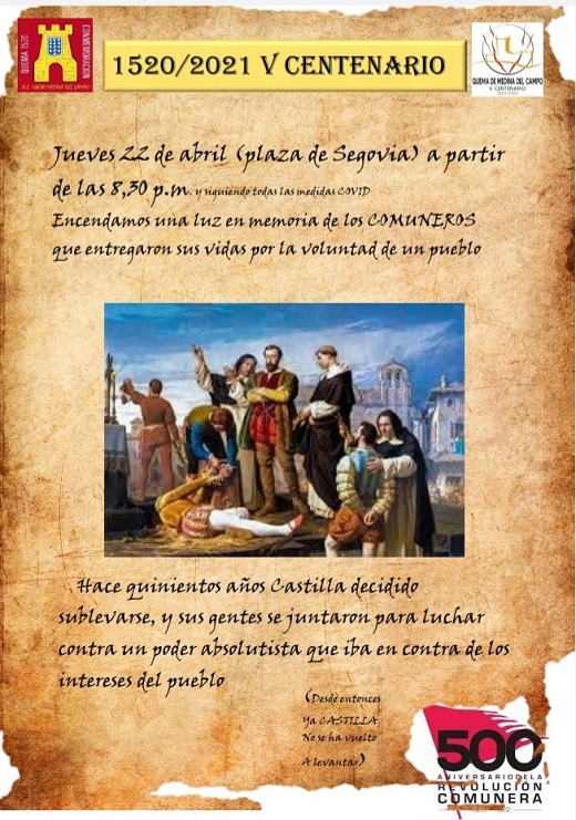 Cartel conmemorativo los 500 años de la Batalla de Villala de los Comuneros