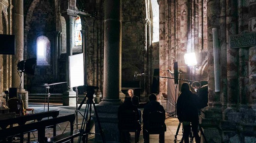 Rodaje de ‘Comuneros’ en la Catedral de Ávila. Foto: Ricardo Suárez, El Carrusel-Taller de Fotografía.