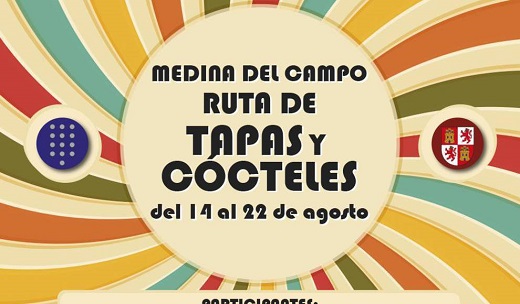 Cartel de ruta de tapas y copas