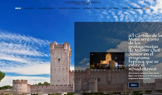 Página web del Castillo de la Mota en Medina del Campo.