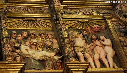 Santo Entierro y Anástasis, en esta última con Adán y Eva desnudos Santo Entierro y Anástasis, en esta última con Adán y Eva desnudos