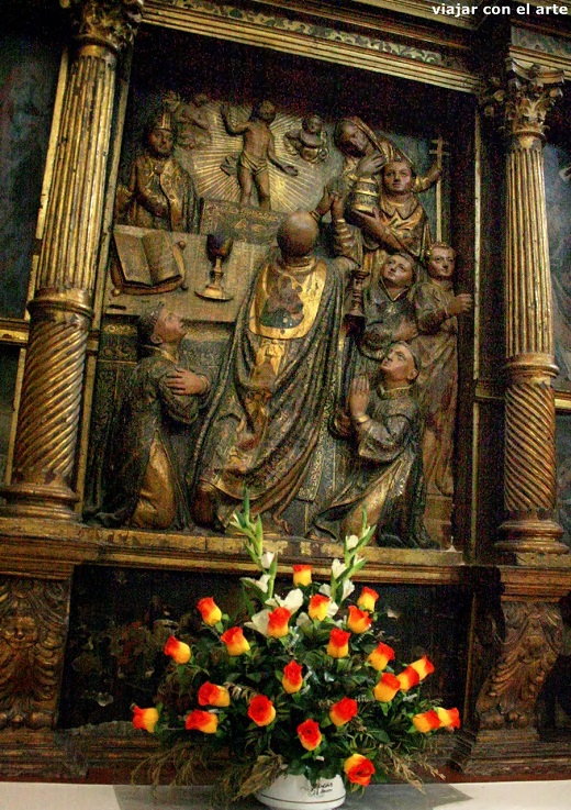 Detalle del retablo de la Misa de San Gregorio