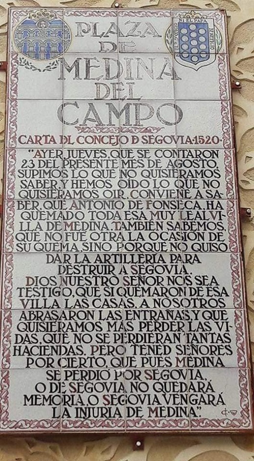 Carta del Concejo de Segovia en 1520