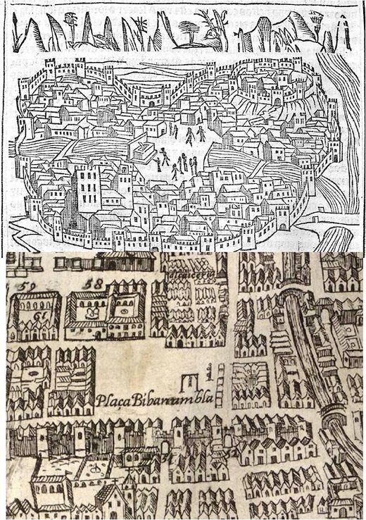 Las Plazas Nueva y Bibarrambla. Siglo XVI / G. H.